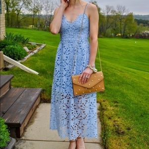 ASTR THE LABEL lace midi dress